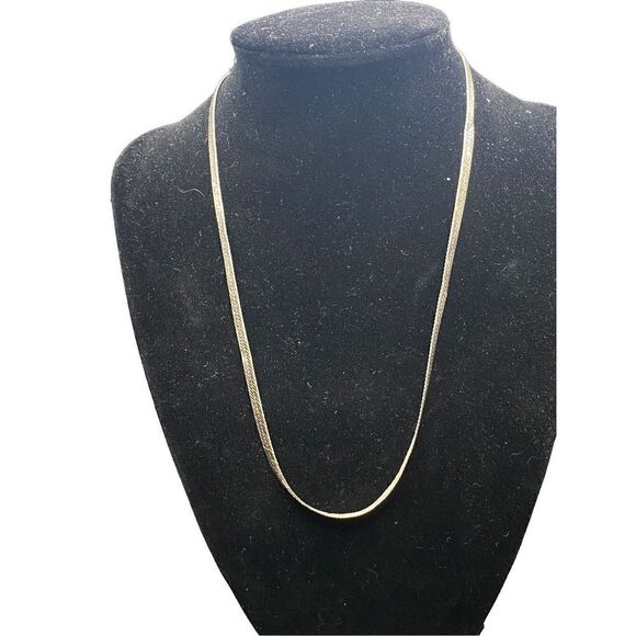 Sterling silver 925 Herringbone reversible Best Friends chain 18” 3mm made in It - Picture 3 of 10